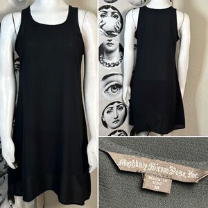 Mushka By Sienna Rose Black Lightweight Crepe A-Line Sleeveless Dress, Sz M